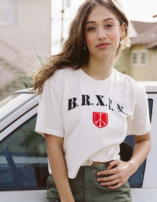 BRIXTON PEACE SHIELD CHOPPED TEE