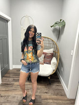 CHARCOAL WASHED WORLD TOUR GRAPHIC TEE