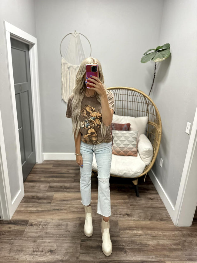 COCO WASHED BRONCO GRAPHIC TEE