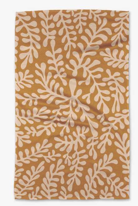 GOLDEN FALL GEOMETRY KITCHEN TEA TOWEL
