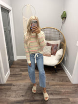 KINSEY MULTI COLOR KNIT SWEATER TOP