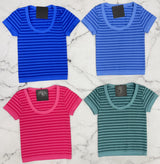 MCKELL STRIPE SHORT SLEEVE TOPS