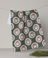 GEOMETRY MERRY WREATH TEA TOWEL
