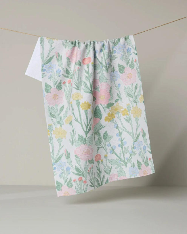 GEOMETRY WILDFLOWERS IN BLOOM TEA TOWEL