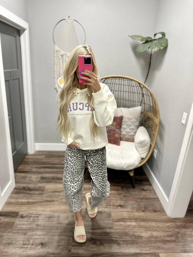 RIPCURL VVARSITY CREAM AND LILAC HOODIE