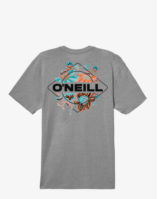 MEN'S O'NEILL HEATHER GREY INBLOOM TEE