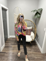 NICKY PUFF SLEEVE CRINKLE BLOUSE