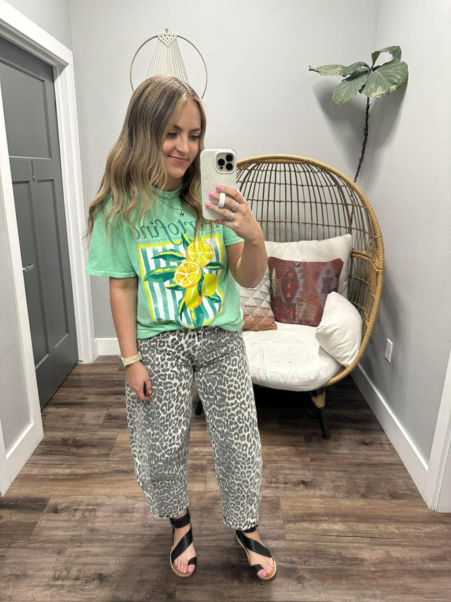 SPRING GREEN PORTOFINO LEMONS GRAPHIC TEE