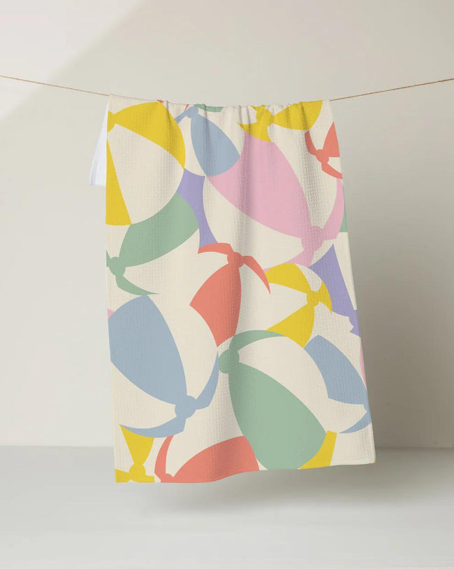 GEOMETRY BEACH  BALL TEA TOWEL