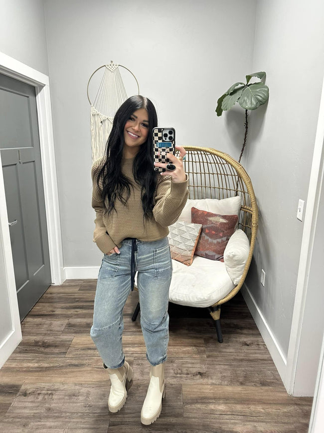 JASMINE OAK KNIT SWEATER TOP