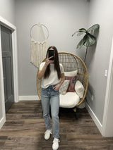 WHITE OUT OF THE BOX RIBBED TOP