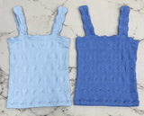 KATIE LACE TEXTURE SQUARE TANK TOP