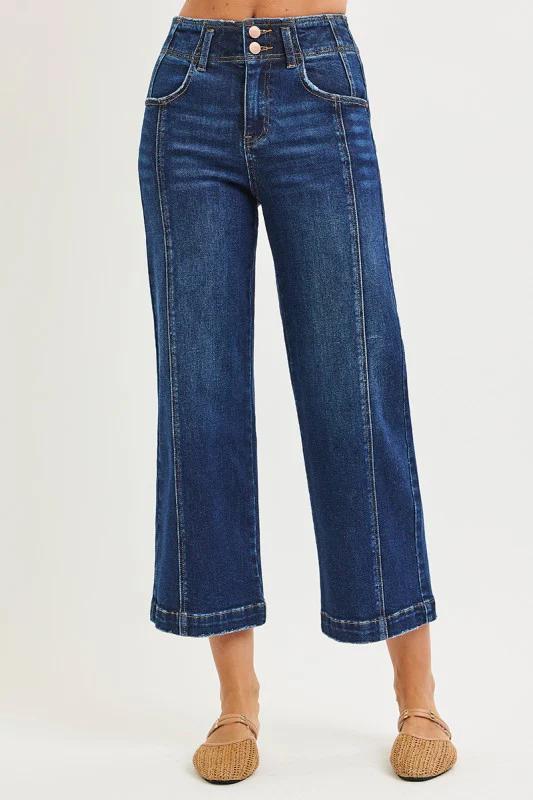LIVY HIGH RISE DARK CROP DENIM JEANS