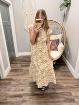 TEDDI MOSIAC BLOOM MIDI DRESS