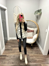 HOPE IVORY LEOPARD FUR VEST
