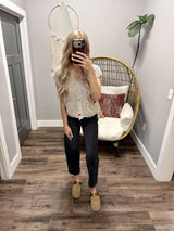JESSICA MARLED MIX NEUTRAL SWEATER VEST TOP