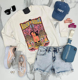 IVORY ROCK N ROLL WORLD TOUR CREW SWEATER