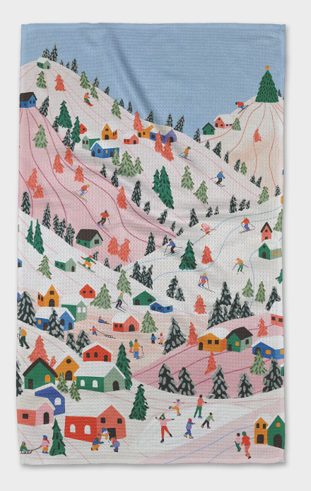 GEOMETRY WINTER HOLIDAY TEA TOWEL