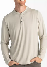 MENS SANDSTONE FREE FLY BAMBOO FLEX LONG SLEEVE HENLEY