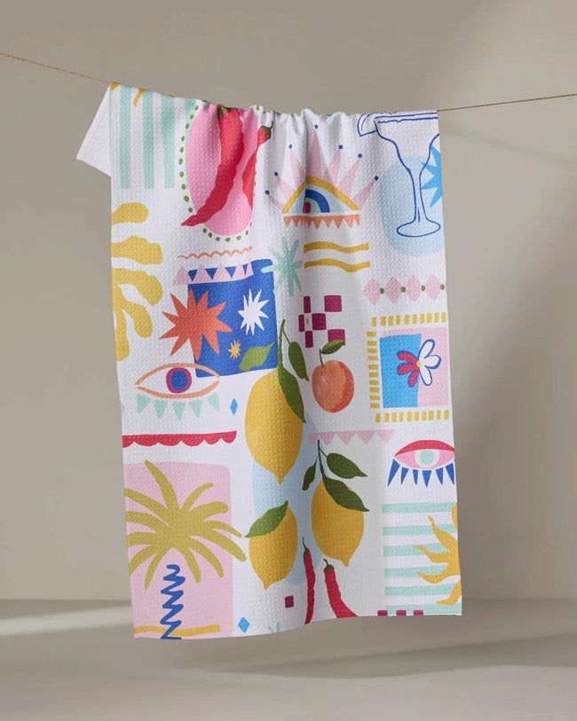 GEOMETRY ITALIAN PICNIC TEA TOWEL