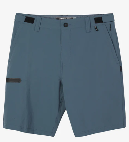 MENS ONEILL CADET BLUE TRAVELER EXPEDITION HYBRID SHORTS 20"