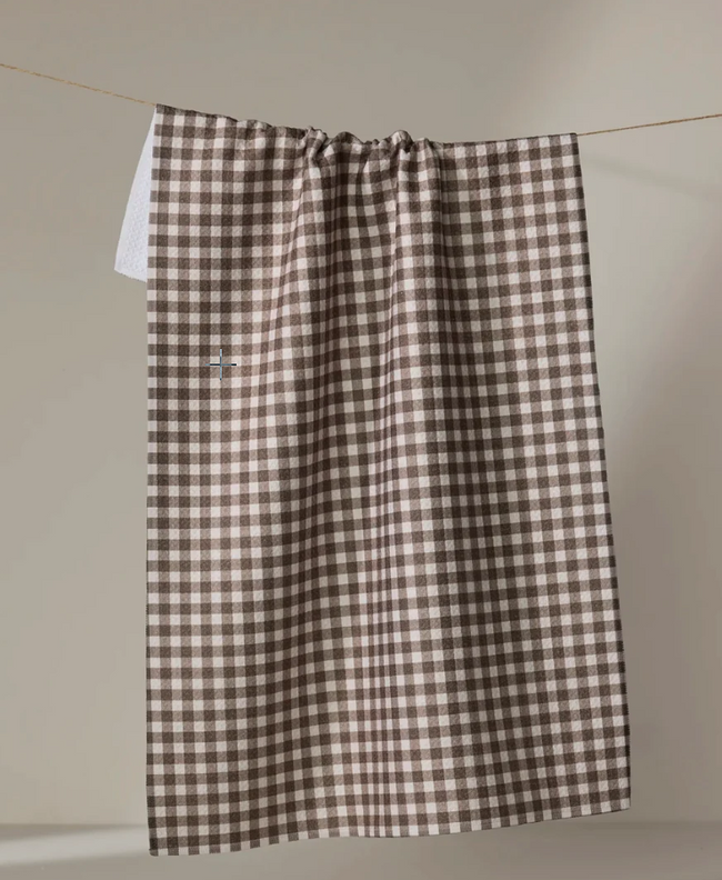 GEOMETRY WHIDBEY CHECK TEA TOWEL