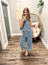 QUINN DENIM DRAWSTRING PANT