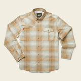 MENS HOWLER BROTHERS MATAGORDA LONGSLEEVE SHIRT EVANS PLAID TERRA