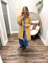 JANE CAMEL TRENCH DUSTER JACKET