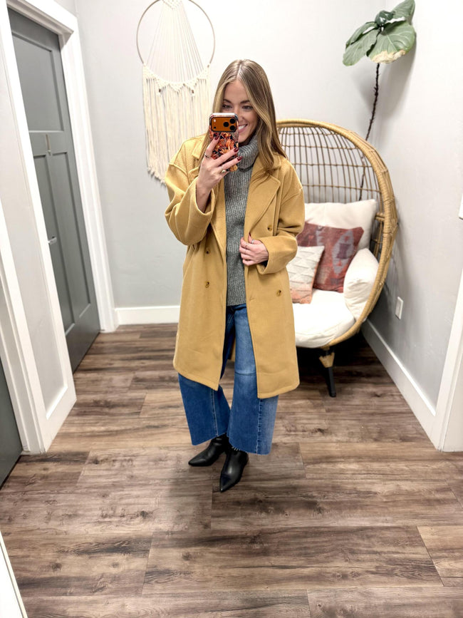 JANE CAMEL TRENCH DUSTER JACKET