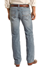 MENS ROCK & ROLL PISTOL STRAIGHT LEG DENIM JEANS