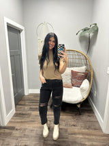 THE PERFECT RIBBED DRIFTWOOD SHORT SLEEVE TEE