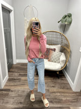 SAMI ROSE PANEL LIGHT WEIGHT SWEATER TOP