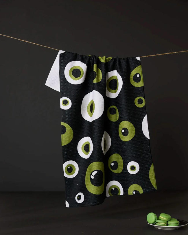 GEOMETRY TRICKY EYES TEA TOWEL