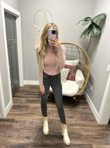 TARA MAUVE KNIT SWEATER BLOUSE