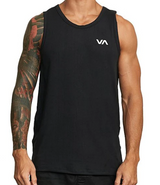 MENS RVCA BLACK VA SPORT VENT TRAINING TANK TOP