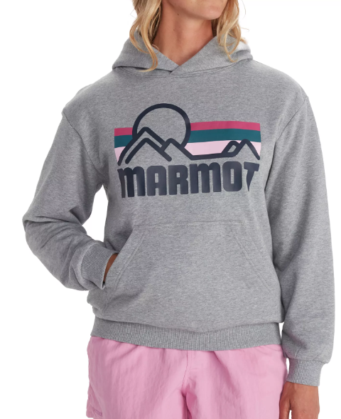 HEATHER GREY MARMOT COASTAL HOODIE