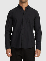 MEN'S RVCA THAT'LL DO STRETCH LONG SLEEVE BUTTON UP SHIRT BLACK