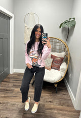 LIGHT PINK HOWDY HONEY CREW SWEATSHIRT