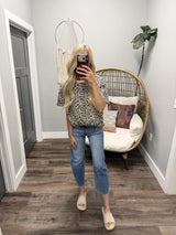 LAYOVER LEOPARD BOYFRIEND TEE OVERSIZED FIT