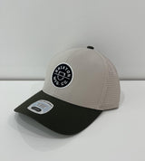 MENS BRIXTON BONE/OLIVE CREST X MP SNAPBACK