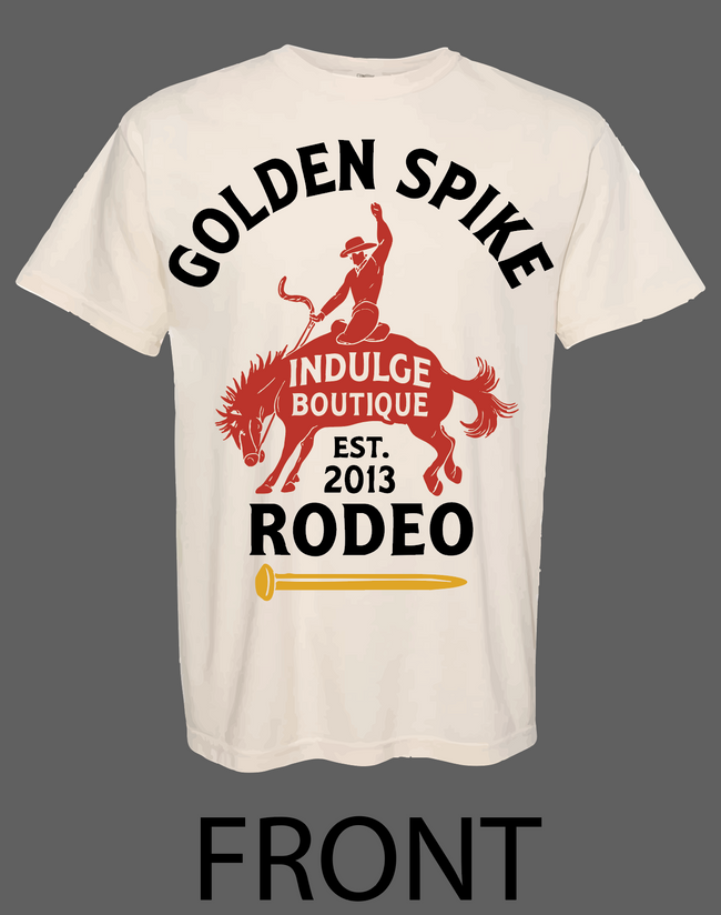 CREAM AND RED GOLDEN SPIKE RODEO TEE