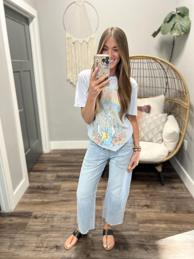 BLUE WASHED WORLD TOUR GRAPHIC TEE