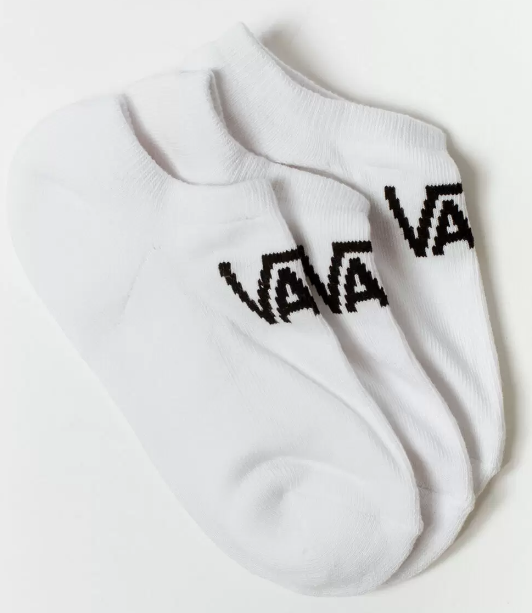 BOYS VANS 3 PACK SOCKS WHITE