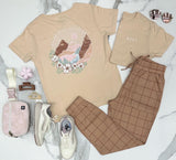 ROXY LIGHT PEACH MOUNTAIN VIEW TEE
