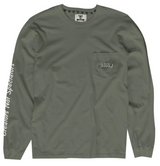 MENS VISSLA ARMY EXTRA STRENGTH LONG SLEEVE POCKET TEE
