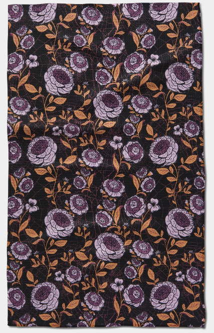 HAUNTED ROSES GEOMETRY KITCHEN TEA TOWEL