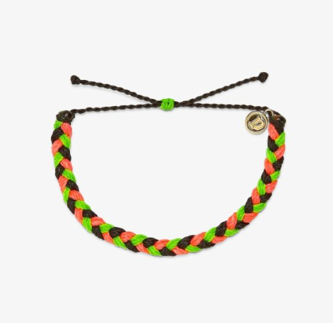 PURAVIDA BRAIDED BRACELET WATERMELON