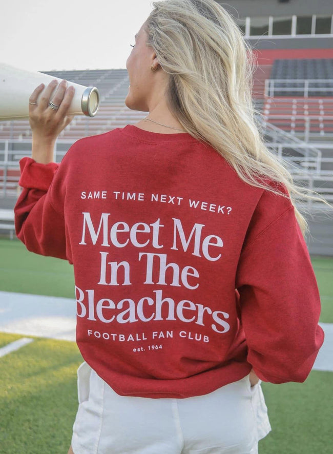 MEET ME IN THE BLEACHERS CREW SWEATERS