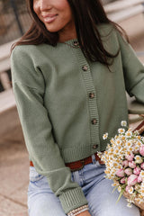 FERN CLOUD KNIT BUTTON FRONT CARDIGAN TOP
